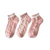 Female Spring Summer Thin Money All GO Up Flower Lace Lovely Pink Pastoral Socks