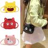 Infant Baby Kids Girls Bags Waist Bags Shoulder Bags Leather Cute Kitty Cat