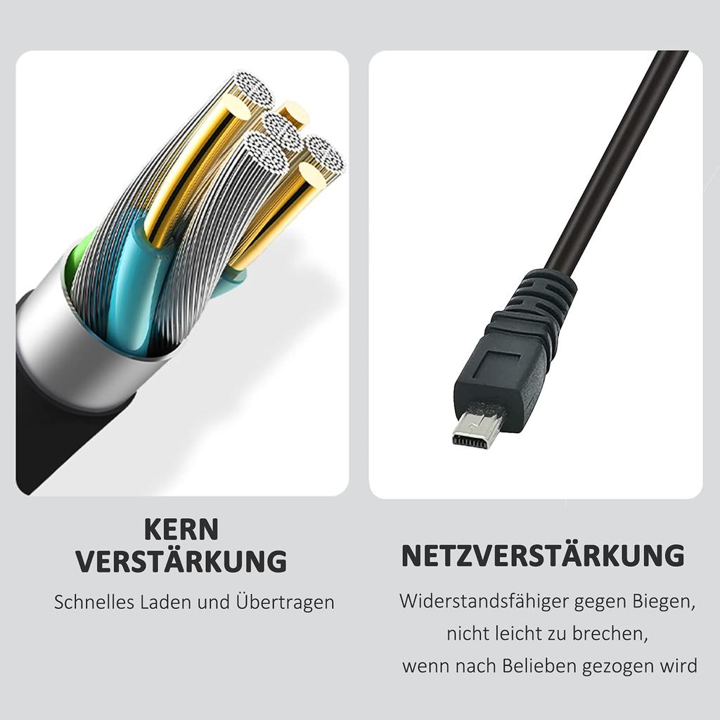 Запасной USB-кабель для передачи данных и синхронизации камеры, 8-контактный кабель для цифровой камеры Sony Cybershot H300 W730 W800 W810 W830 W370 Cyber-Shot DSC-H200 DSC-W710