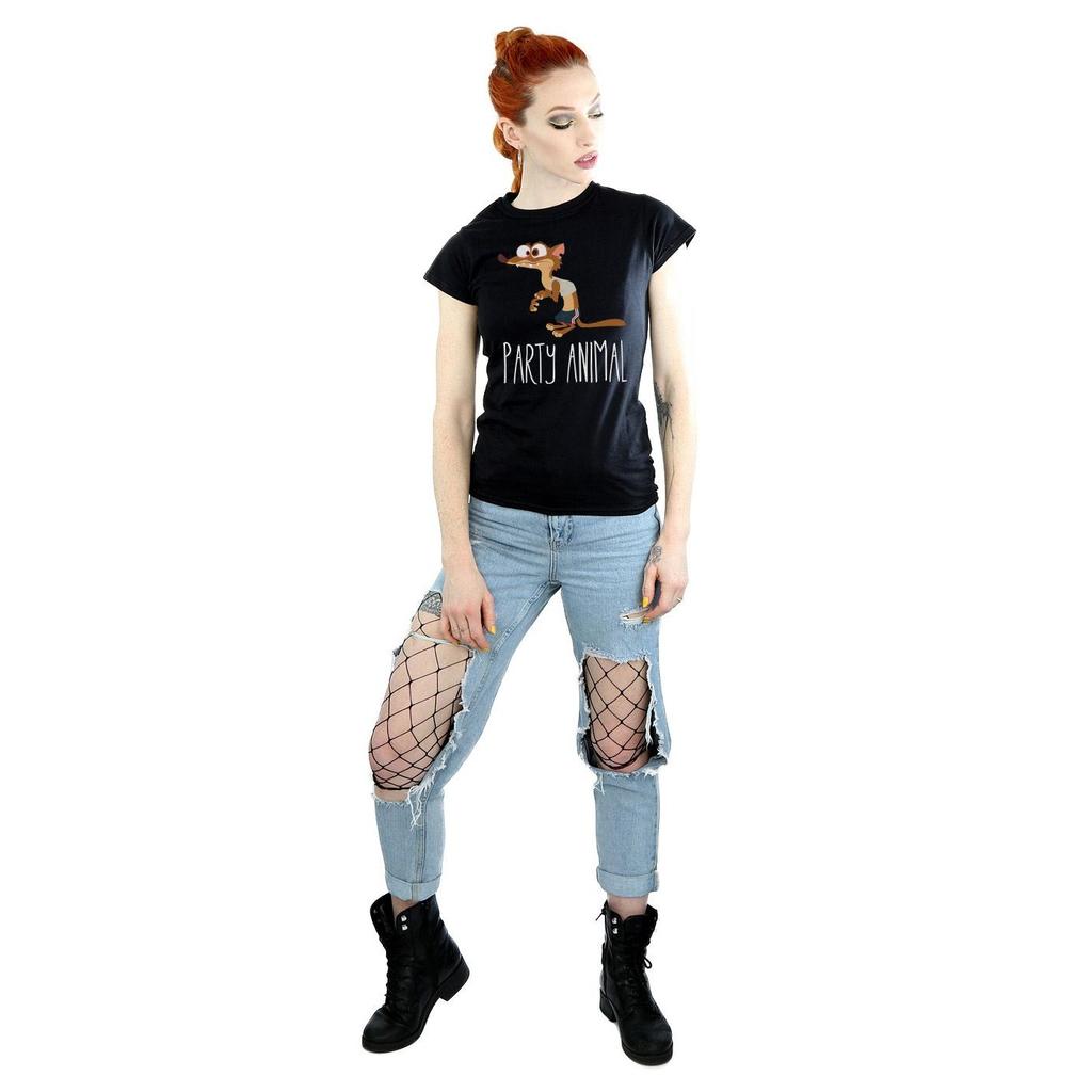 Disney Womens/Ladies Zootropolis Party Animal Cotton T-Shirt