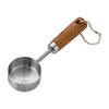 4Pcs Stainless Steel Coffee Measuring Spoon Wooden Handle Baking Tool  Ice Cream Sugar Salt Spice
