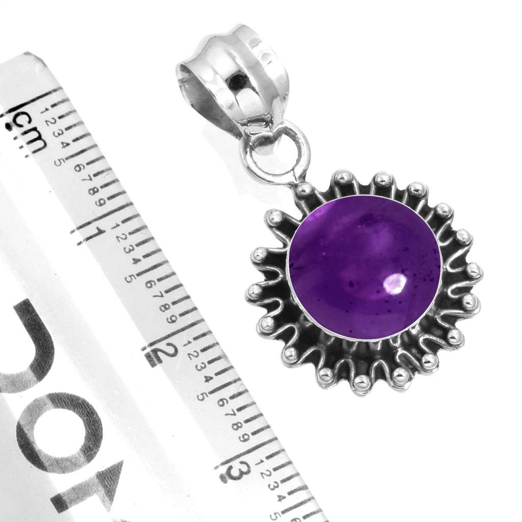 925 Sterling Silver Pendant Women Gemstone Handmade Jewelry Engagement Gift Amber Amethyst Black Onyx Carnelian Garnet Quartz Green Onyx Gold Stone