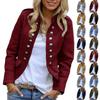 Ladies' Fashionable And Comfortable Breasted Solid Color Long Sleeved Casual Jacket