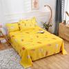 Bed Sheet Polyester Cotton Printed Fitted Sheet Bedding Flat Sheet Soft Breathable Bed Linens (No Pillowcases )