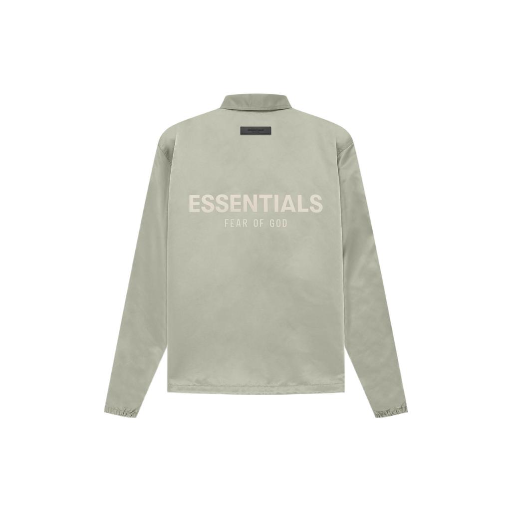 Fear of God Essentials Куртка-бомбер с воротником-стойкой и ветрозащитными пуговицами Мужская верхняя одежда Цвет морской пены-серый FOG-SS22-110