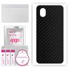 apgo Protective Skin Sticker for the Back Compatible with TCL 201, Wrap Film, Foil, Vinyl - Pattern Carbon Black