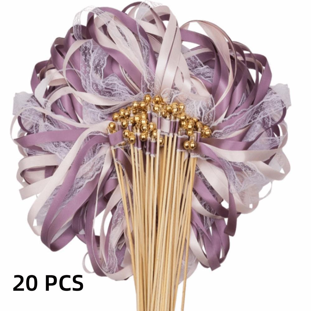 20Pcs/Bag Gold Bells Lace Ribbon European Style Ribbon Sticks New Wedding Favors Wedding