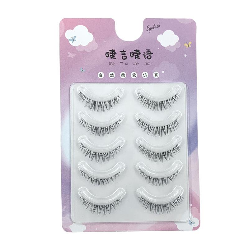 5 пар набора наращивания завитых ресниц. Различные стили повседневной природы. Накладные ресницы и макияж для ресниц. Специальные инструменты. Клей для ресниц.