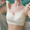 Тонкий дышащий бюстгальтер для женщин больших размеров, собранный, без косточек, с регулируемыми бретелями, с двойной поддержкой груди, пуш-ап