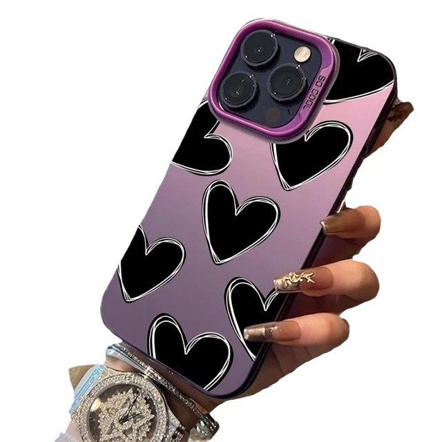 New heart-shaped protective case for iPhone 18, iPhone 16 Pro, creative 14/15 Pro Max matte finish, 13-inch screen.