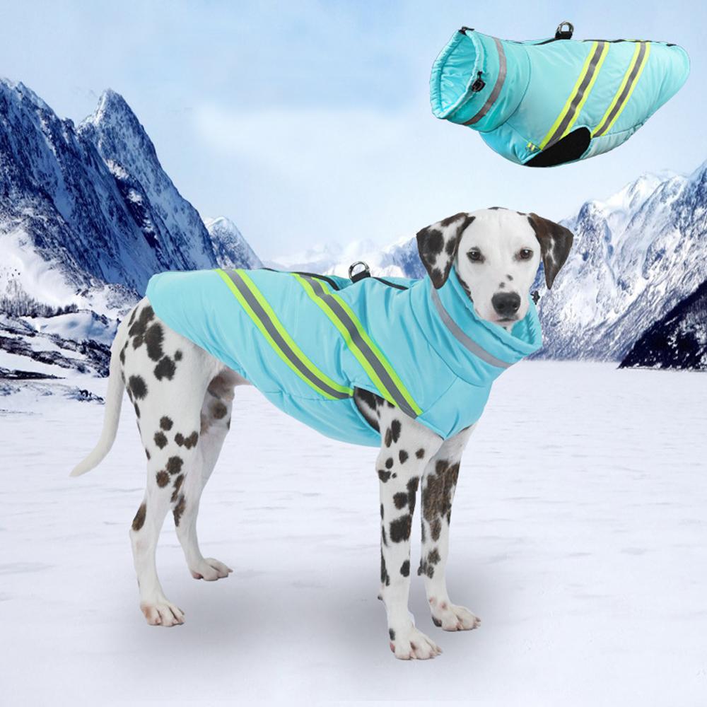 Пальто для собак Водонепроницаемая куртка для домашних животных Зимняя теплая одежда для собак Светоотражающие флисовые пальто для холодной погоды Уличная ветрозащитная одежда для маленьких, средних и больших собак