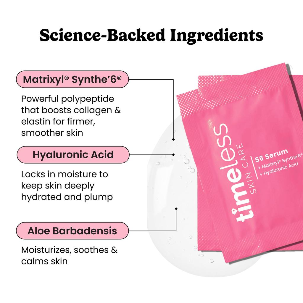 Сыворотка Timeless Skin Care Matrixyl Synthe’6 стимулирует выработку коллагена и улучшает эластичность кожи для молодости - Сыворотка для лица для ухода за кожей