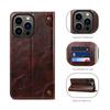 Flip Leather Wallet Phone Case for IPhone 17 16 15 14 Pro Max Air 16E 16 Plus 11 12 13 Magnetic Card Slot Holder Cover LS055