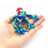2Pcs Christmas Frog Fridge Magnet 3D Printed Movable Joints Santa Hat Frog Articulated Animal Figurine Magnetic Frog Refrigerator Decoration