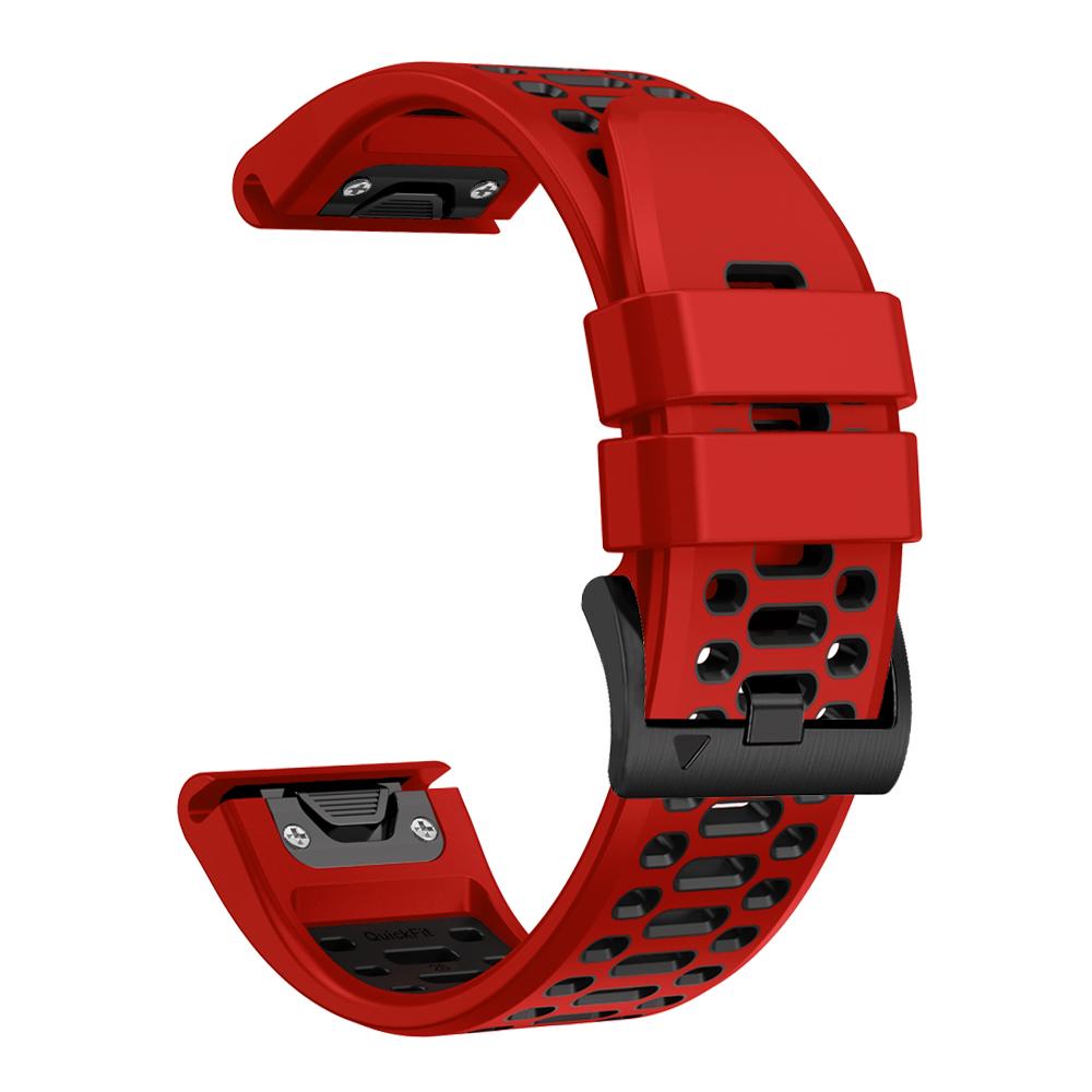 Быстросъемный двухцветный силиконовый ремешок 26 22 мм для Garmin Fenix 7X 7 Pro 5 5X 6 6X/Epix Pro Gen 2 51 мм 47 мм, аксессуары для ремешка часов