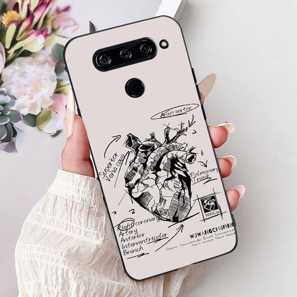 Чехол For LG V40 ThinQ Чехол-крышка Силиконовый Роскошный Модный Милый Кот Крутой Ударопрочный Бампер Корпус Для LG V405 LM-V405 LM-V409N