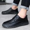 FashionGenuine Leather Men Shoes Lace Up Oxfords Comfortable Casual Shoes Black Male Office Footwear Leisure Walk Sneakers Men Shoes
