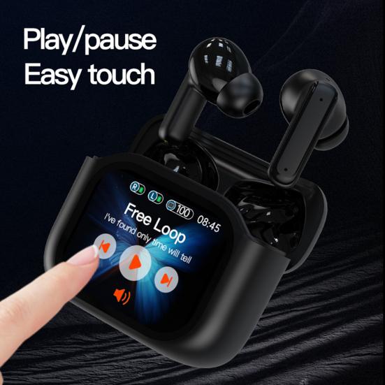 Language Translation Earbuds Touch Control Bluetooth-compatible 144 Languages in-Ear LCD Touchscreen Real-Time Translator