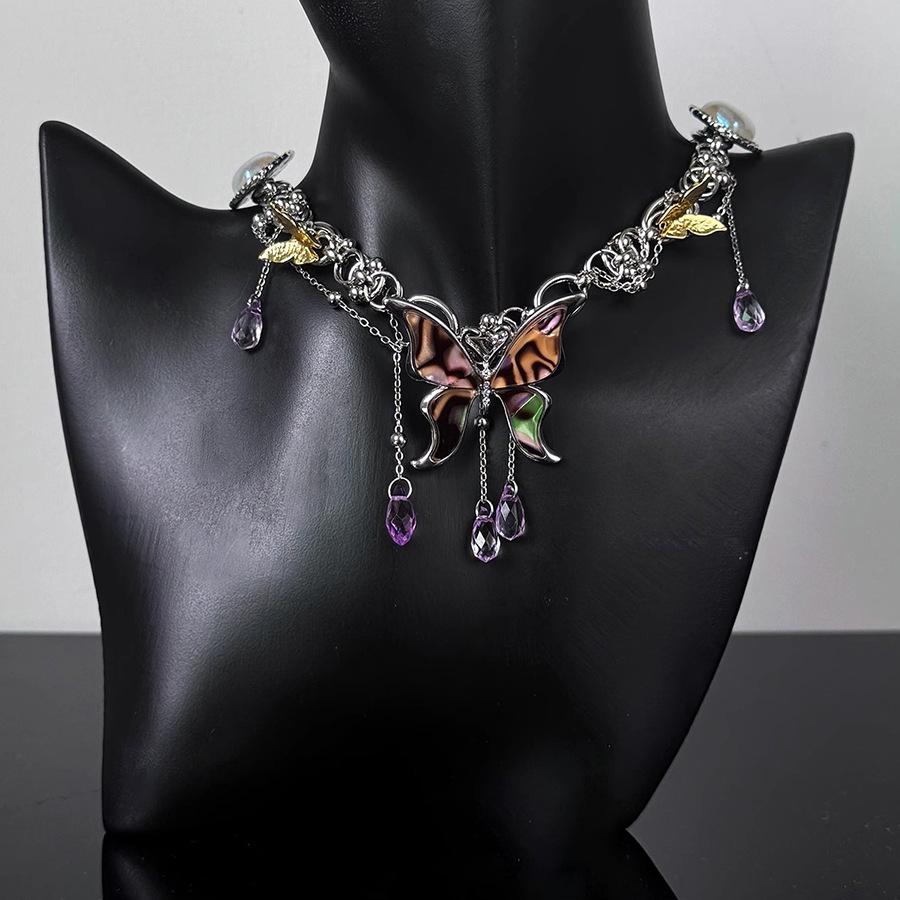 Love Heart Rivet Punk Choker Necklace - Y2K Subculture Clavicle Chain