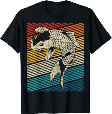 Винтажная футболка унисекс Koi Carp Nishikigoi Japan Pond с японской рыбой