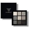 Палетка теней для век Black Swan Metallic из девяти цветов - Перламутровый шиммер для дымчатых, серо-черных образов