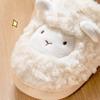Fashion Winter Cute Lamb Slippers Women Bag Heel Thick Bottom Cartoon Plush Flat Bottom Soft Comfortable Thick Bottom Cotton Shoes Men