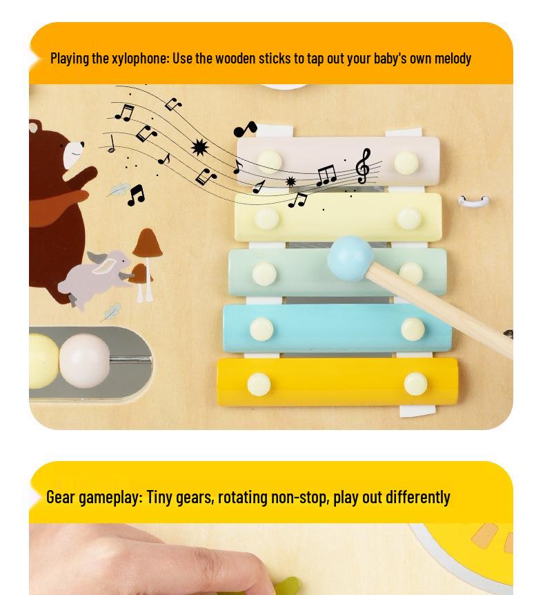 Children's Multifunctional Anti-Rollover Stroller Walker with Educational Toys