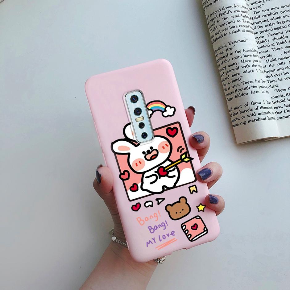 For Vivo V17 Pro Case Cover Vivo 1909 Phone Casing Flower Marble Silicone Shockproof Full Shell for VIVO V17 Pro 1910 Bumper Bag