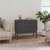 821741 vidaXL Console Cabinet Grey 90x40x78 Cm Solid Pine Wood