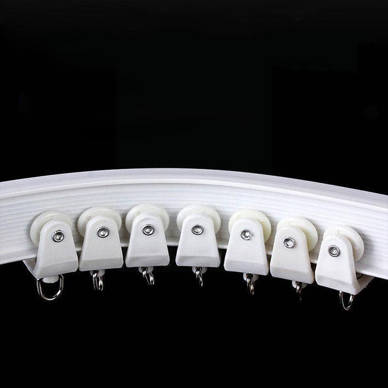 4 м верхний зажим, изогнутая карнизная направляющая, гибкий потолочный монтаж, аксессуары для карнизов для прямых окон, балкона