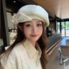 Hat Female Bow Niche Crowd Beret Temperament Show Face Small Painter Hat Tide