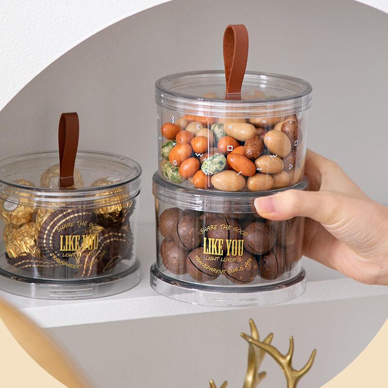 Transparent Sealed Jars, Crisper Boxes, Kitchen Cereal Storage Jars, Snack Dried Fruit Storage Jars, Superimposed Sealed Jars