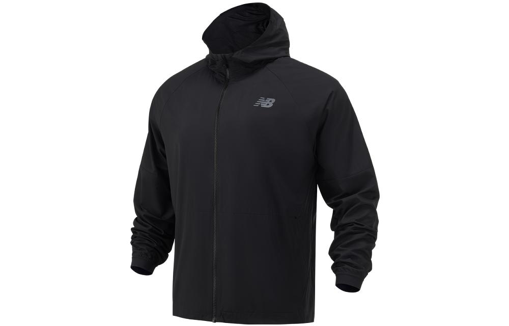 Men's New Balance Jackets Men's Black Hooded Moderate Other