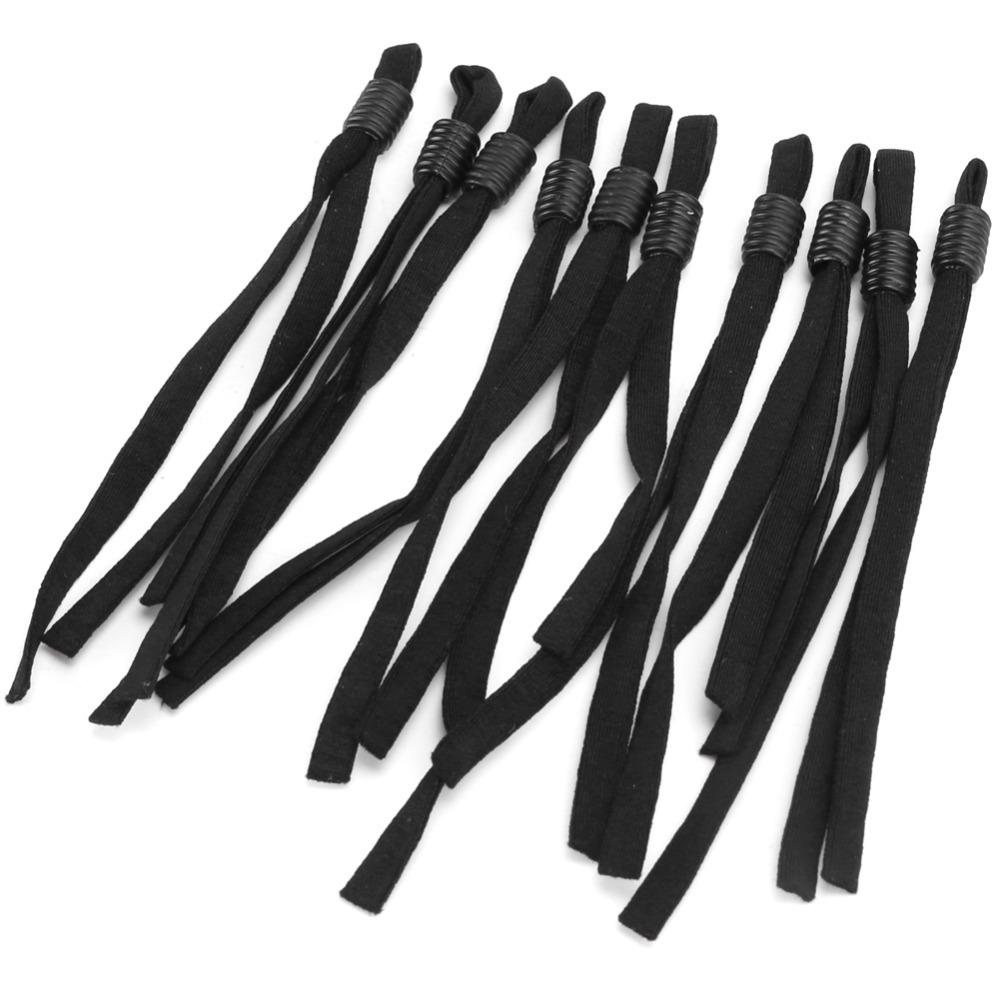 200pcs Adjustable Elastic Bands White & Black Earloop Cord Extension Strap Elastic Cord Sewing