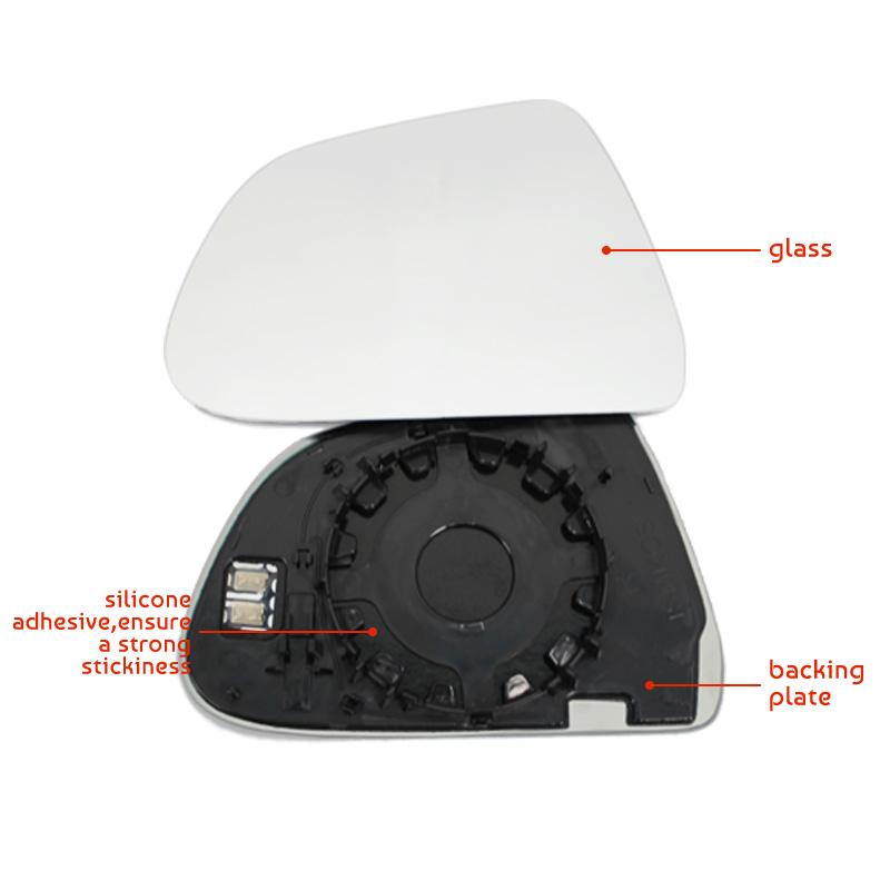 1 Pair Side Rearview Mirror Glass Lens for Tesla Model 3 2018 2019 2020 2025 Wide Angle View Anti Glare Model3