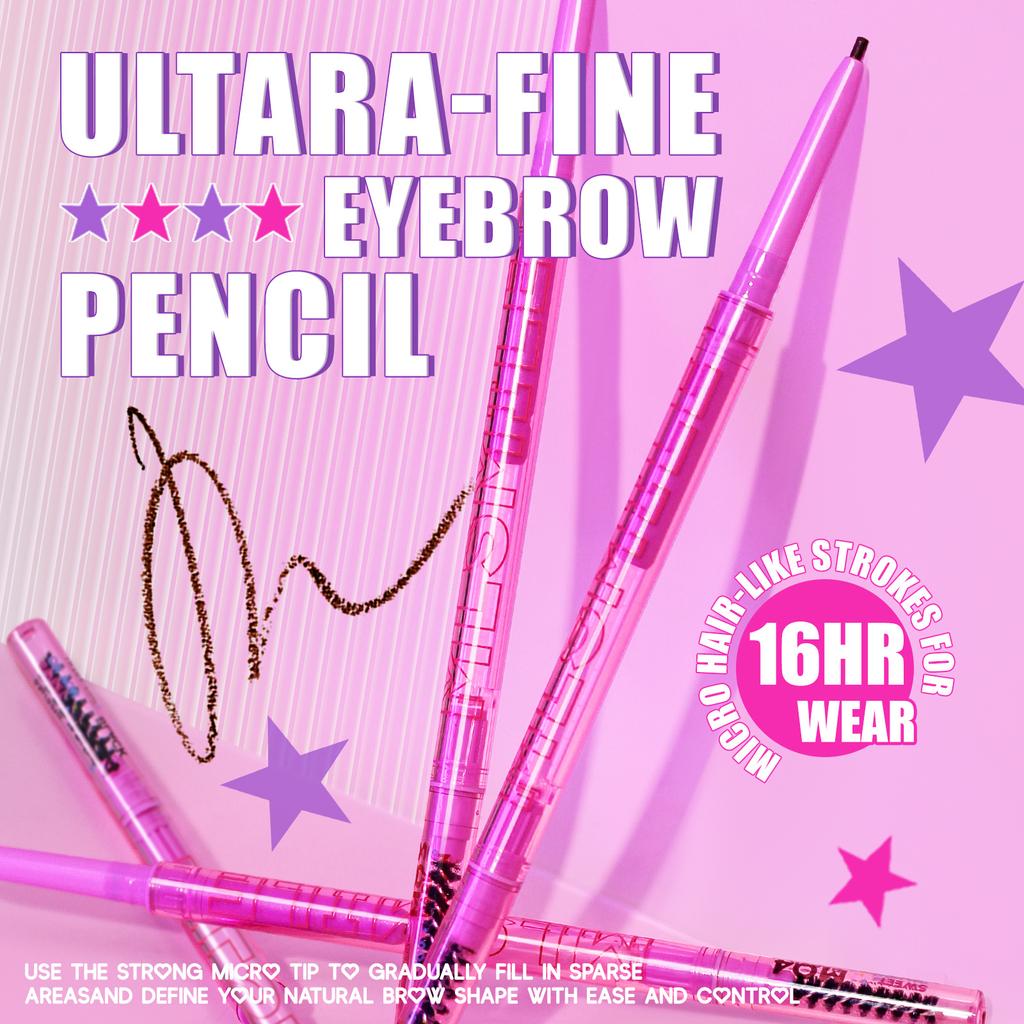 4-color Double-ended Eyebrow Pencil, Lightweight, Waterproof and Sweat-proof, Long-lasting Ultra-fine Eyebrow Pencil for Daily Makeup,
