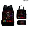 3d Sprunki Game Backpack With Waterproof Lunch Bag And Pencil Case For School