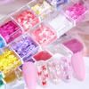 12Grids 3D Butterfly Sequins Nails Art Glitter Flakes Charms Decoration Manicure Accessories for Gel Nail Polish Design Supplies