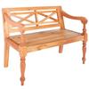 VidaXL Batavia Bench 98 Cm Solid Mahogany Wood Light Brown
