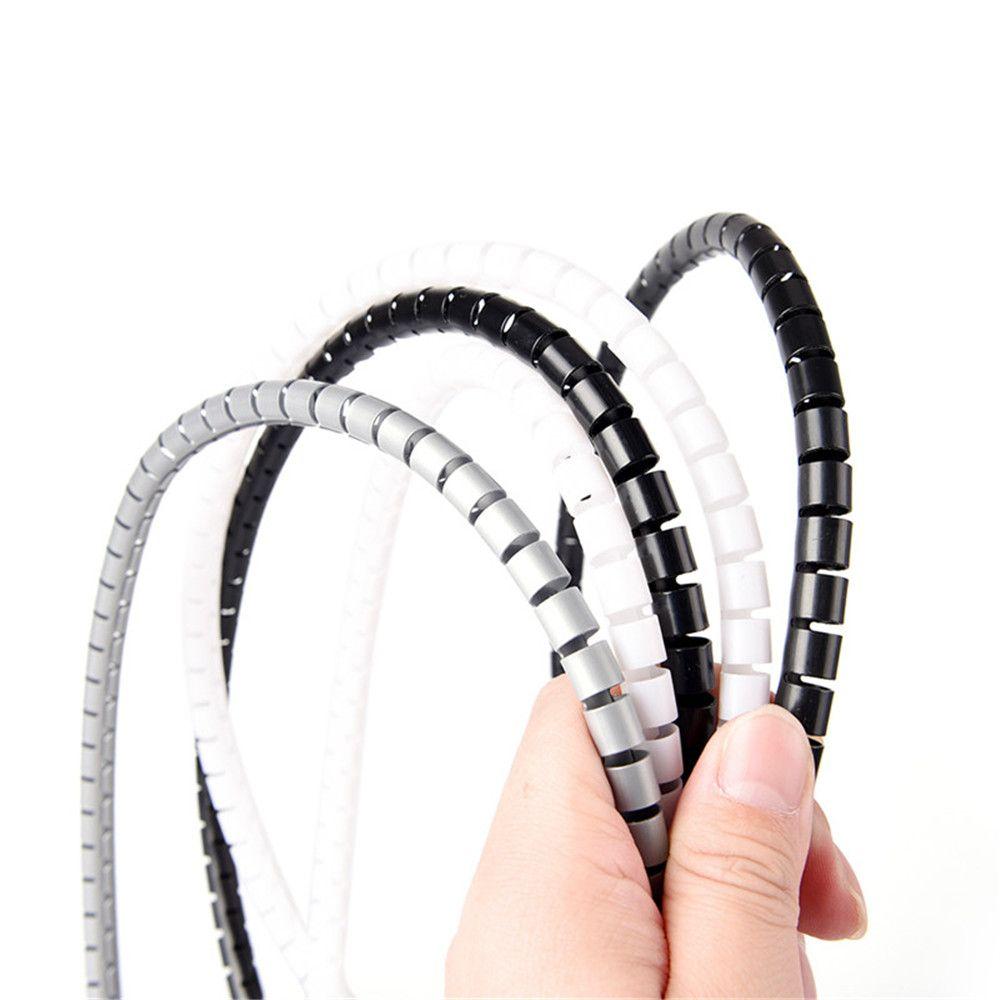 HDPE 1.5m Length Management Wire Organizer Flexible Spiral Tube Cable Holder Cord Protector