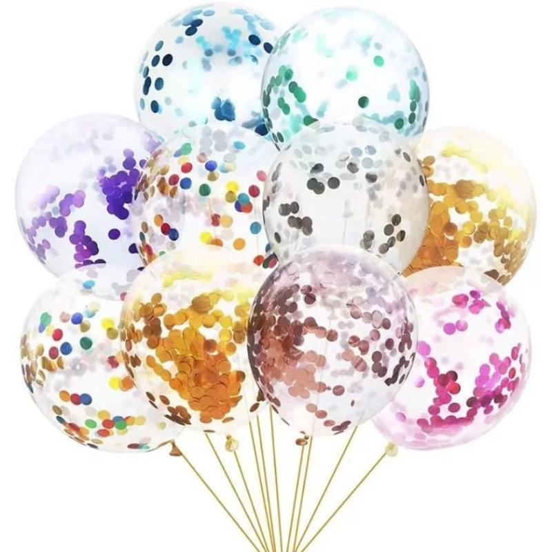 Glitter Confetti Latex Balloons Romantic Wedding Decoration Gold Clear Airballoon Birthday Party Decoration Festival Baby Shower