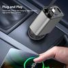 120W 5 IN 1 Retractable Car Charger USB Type C Power Adapter Fast Charging Cord Cigarette Lighter Adapter For IOS Android Phones