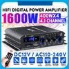 1600 Вт 4.1-канальный Bluetooth стерео Hifi автомобильный домашний кинотеатр усилители DC12V звук аудио усилитель автомобильный звук динамик цифровые усилители