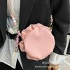 Niche Design Bag Women's Summer Versatile 2025 New Fashion Shoulder Messenger Bag Korean Version Pleated Bag Small Round Bag