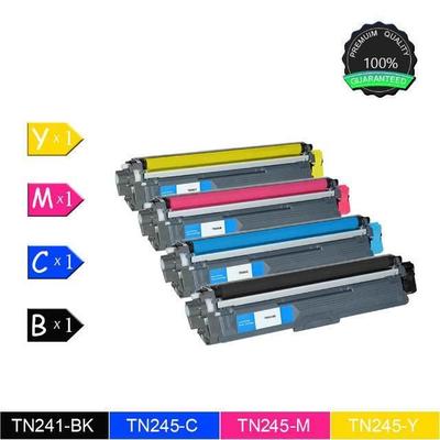 Совместимый комплект тонера - BROTHER - TN241/TN245 - 4 цвета - Высокое качество - 2500 страниц Черный
