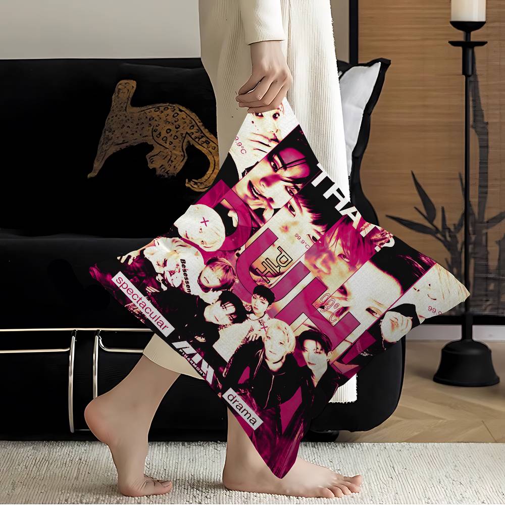 Custom PPHarmony KPOP Maple Design Cushion Cover Happy Autumn Harvest decor Holiday Decorati Pillow Cover