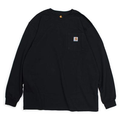 Футболка Carhartt carhartt с длинным рукавом и карманом WORKER POCKET LS K126 черная черная L Футболка ФУТБОЛКИ [item]