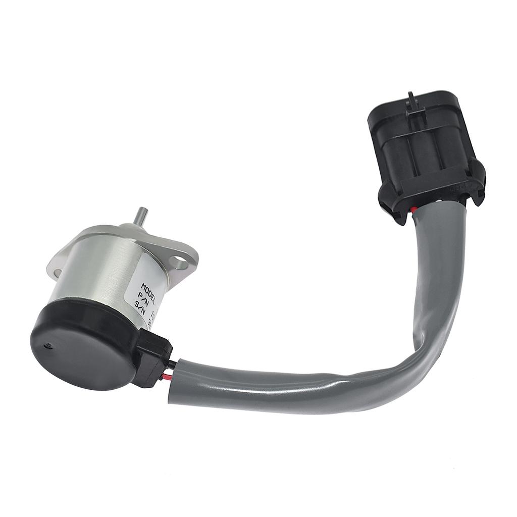 12V 1G57760011 Fuel Shutoff Solenoid for Kubota V3300 V3800 Bobcat S220 S250 S300 S330 S750 S770 S850 T250 T300 T320 T750 T770 T870 A300 A770 Loader