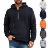 Mens  Pullover Fashion Quilted Hoodies Long Sleeve Hooded Sweatshirt With Pocket