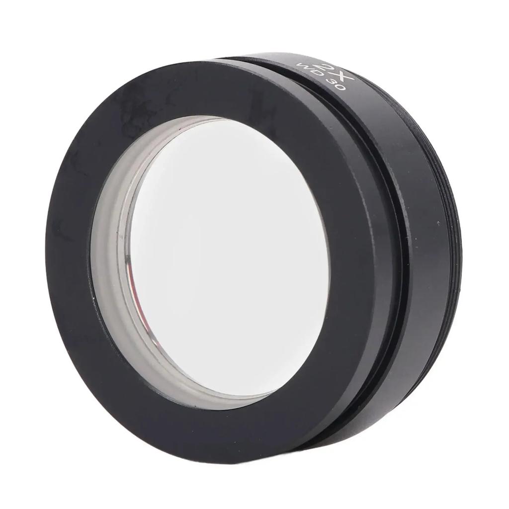 Auxiliary Objective Lens Standard Design Easy Installation 2X Magnification Aluminium Alloy Microscope Lens for Replacement